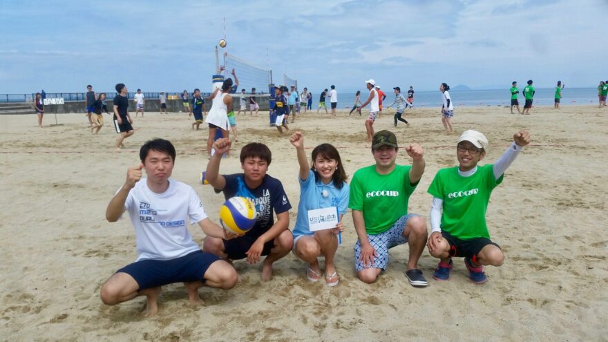 海の日全国一斉アクション 海でつながるゴミ拾い エコカップビーチバレー大会★玉岡リポ