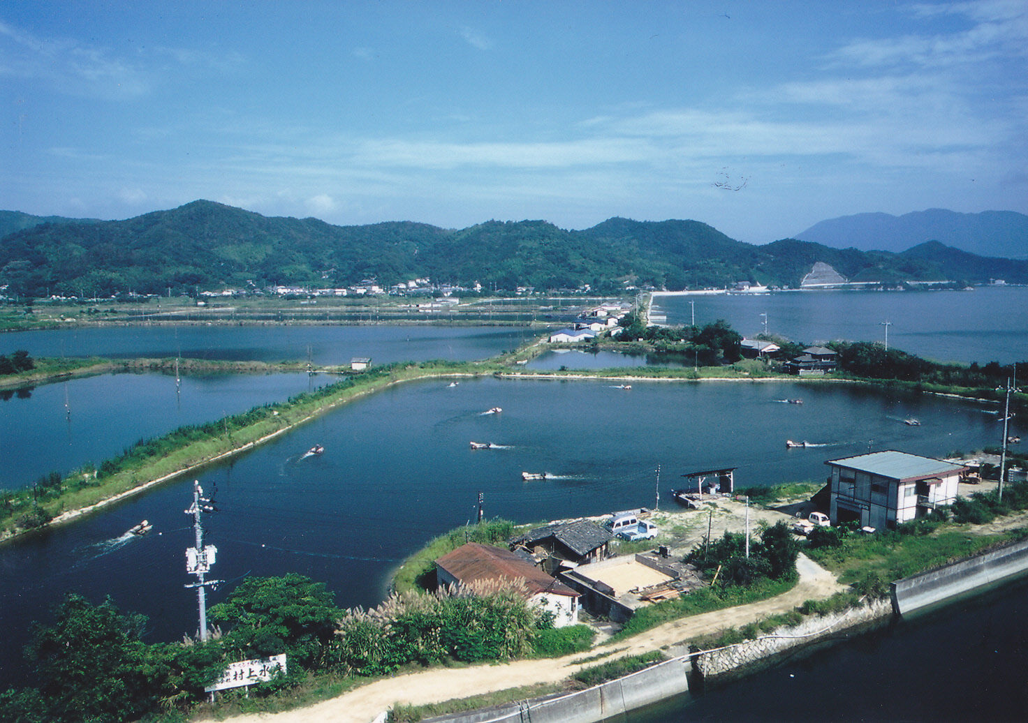 クルマエビの養殖場だった伯方島古江浜（2002年夏撮影）