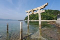 【灯台博士　大成さんによるコラム】④海中鳥居は珍しいのか？　〜波方町宮崎の御崎神社〜